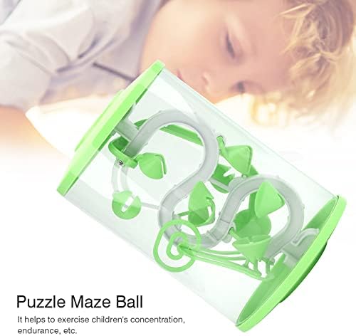 Играчка топка-Лабиринт Jopwkuin Maze Топка, Въртяща се на 360 Градуса 3D Топка-Лабиринт за семейна комуникация (Зелен)