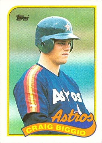 1989 Бейзболна картичка начинаещ №49 Крейг Биджио Топпс - Хюстън Астрос