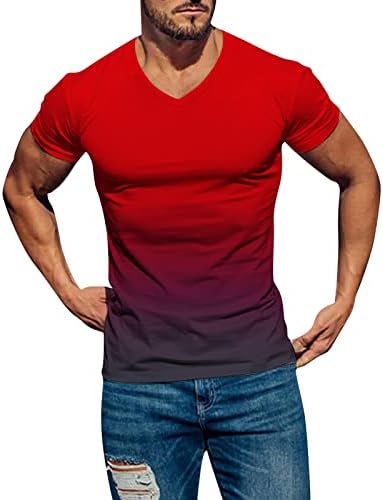 Ризи за Мъже, Мъжки t-shirt Свободно Намаляване с Къс Ръкав