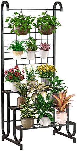 Kcysta Градинска Стойка за растения, 3-Степенна Подвесная Поставка За Растенията, Рафт за растения, Вътрешна Външна Стойка