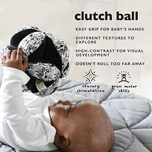 Докосване на топка-клатч Wee Gallery - Развивающее дейност за бебета и деца по-малки деца - Визуална стимулация, развитие на двигателни умения, Мека интерактивна сензорн?