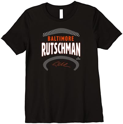 Тениска премиум-клас с име и номер на Конфликта Ратшмана в Балтимор (отпред и отзад)