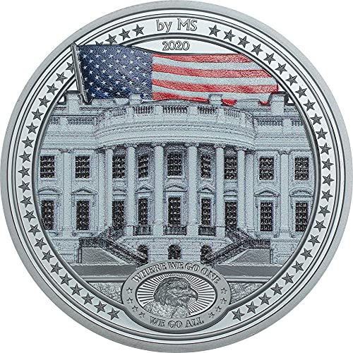 2021 DE White House PowerCoin Pf70 От Майлс Стэндиша 1 Унция Сребърна монета 5 $ Острови Кук 2020 Proof