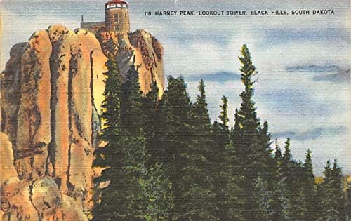 Наблюдателната кула Харни-Връх Блек Хилс, Южна Дакота SD Картички