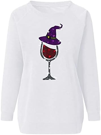Дамски Лека Hoody на Хелоуин, Ежедневни Блузи с дълъг ръкав и кръгло Деколте, широки Ризи, Блуза С Графичен Принтом, Hoody #