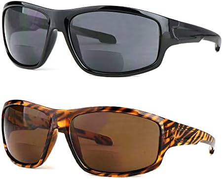 YsorrisoX 2 Опаковки Бифокальных Слънчеви очила за четене за мъже и Жени, Спортни Слънчеви Очила за четене със защита