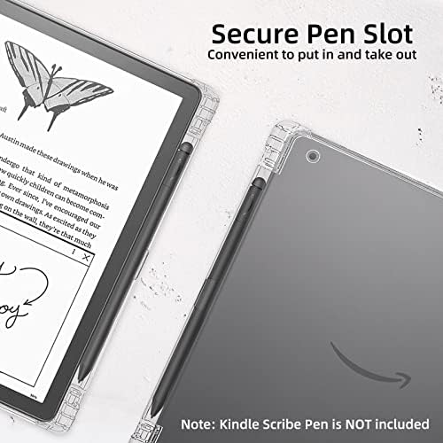 Аксесоари за Kindle Scribe (издаден през 2022 г.) Комплект: прозрачен калъф 10.2 инча и защитен калъф