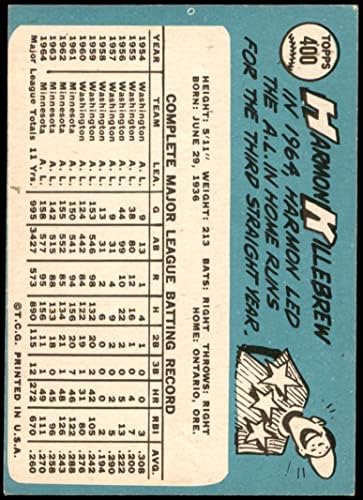 1965 Topps 400 Хармън Киллебрю Миннесотские близнаци (Бейзболна картичка) EX Близнаци