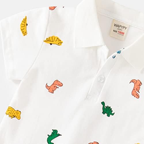 Тениска с къс ръкав за малки момчета и момичета, Детски Блузи с шарени Великденски Мультяшного Заек, Тениска (0314H-Бяло,