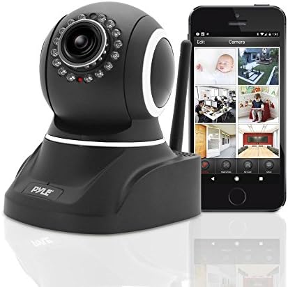 Безжична IP камера за сигурност Pyle за помещения - 1 мегапикселова HD 720p Домашна Wi-Fi, гледане на деца Дистанционно