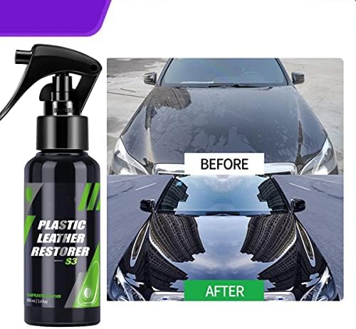 MQSHUHENMY AUTO-S3 Средство за възстановяване на пластмаса и кожа, Течен Спрей за възстановяване на пластмаса превозно