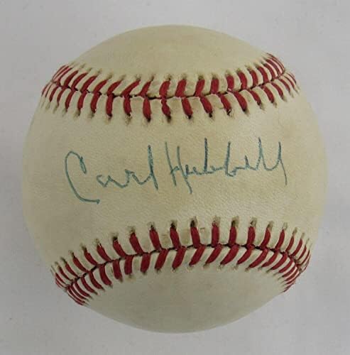 Автограф на Карл Хаббелла С Автограф Rawlings Baseball JSA BB09443 - Бейзболни Топки С Автографи