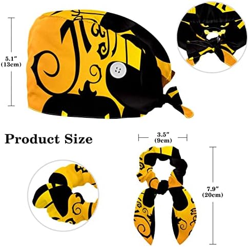 Дамски и Мъжки Хирургична Шапчица с Лък, Ластикът за Коса, Кръв-Червена Работна Шапчица с бухалка на Хелоуин, от Духове