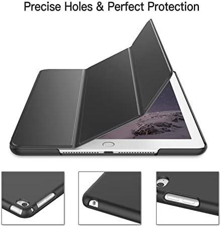 Калъф JETech за iPad Air 2 9,7 инча (модел на 2014 г., 2-ро поколение), Защитно Твърда делото, Мека на Допир Поставка