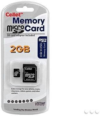 Карта памет Cellet microSD карта с обем 2 GB за телефон Cingular 3100 Startrek с адаптер за SD карта.