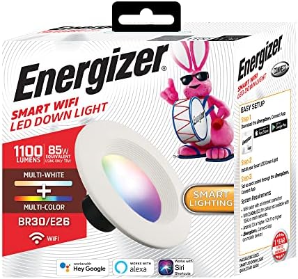 XTREME DIGITAL LIFESTYLE ACCESSORIES 2-Pack Energizer Smart WiFi Многоцветен и Мультибелый 5/6Led-вградени лампа BR30
