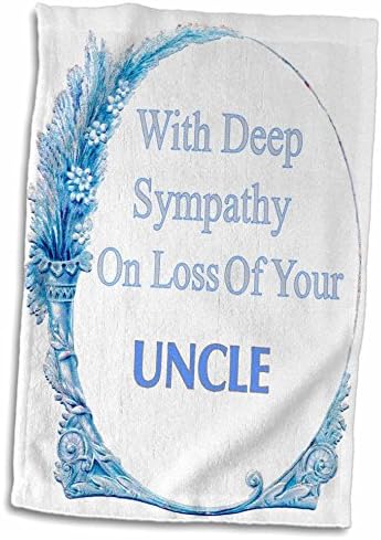 3dRose Florene Sympathy - Изображение на най-дълбокото съчувствие към чичо - Кърпи (twl-243628-3)