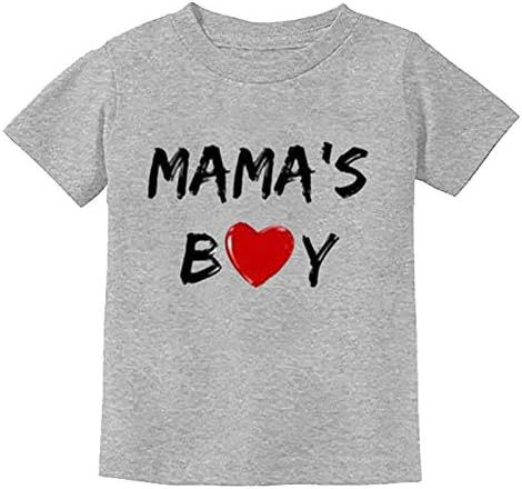 Тениска за момчета на 1-ия Ден на Майката, Блузи с писмото принтом, Тениска с Кръгло деколте и Къс Ръкав, Блузи, Детски