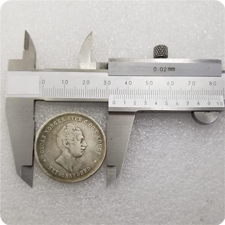 Старинен Норвежки Сребърен долар 1850 г. 2454