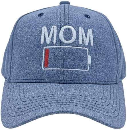 Мама Battery Low Hat Забавна Шапка за Уморени родители на Деня на майката, Идеална за мама Синьо - Battery Standard