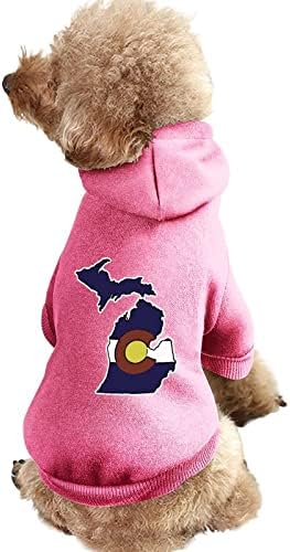 Мичиган Контурный Флаг Колорадо Персонализирани Качулки За Домашни Кучета Мека Уютна Дрехи За Кучета Дишащи Пуловери