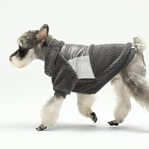 Топло Шерп-Палто за кучета с Светоотражающей Ивица, Зимни Дрехи за Малки Кучета, Пуловер с висока Воротом за Домашни