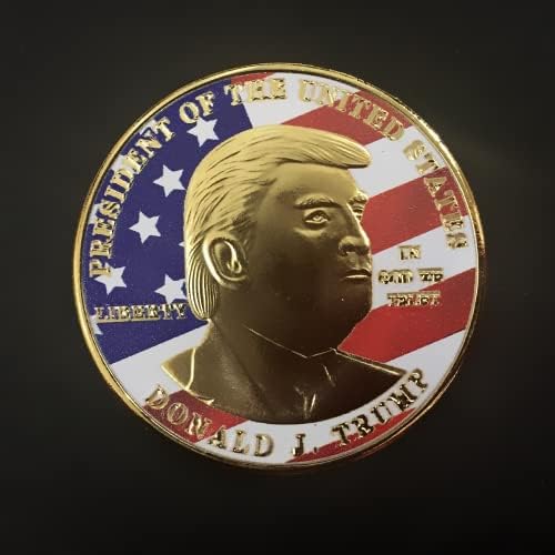 45-ия Президент на САЩ Тръмп Цвят Боя Възпоменателна Монета Златни Монети, Сребърни монети Challenge Монети, Монети с