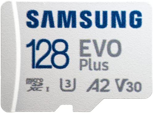 Карта памет Samsung 128GB SDXC Micro EVO Plus с адаптер Работи с Samsung Phone в а23, XCover 6 Pro, A73 5G, в а23 5G (MB-MC128) C10 V10 A2 в комплект с 1 устройство за четене на карти памет от типа Всички с изклю?
