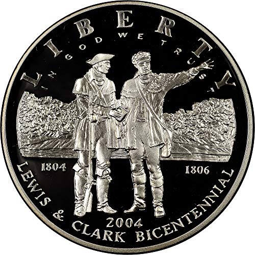 2004 Двестагодишният Незабравим сребърен долар Пи Люис и Кларк DCAM Монетния двор на САЩ
