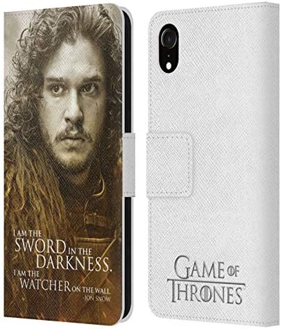 Дизайн на седалките за главата Официално Лицензиран HBO Game of Thrones Портрети на герои Дейенерис Таргариен Кожен Калъф-книжка-джобен формат, Съвместим с Apple iPhone XR