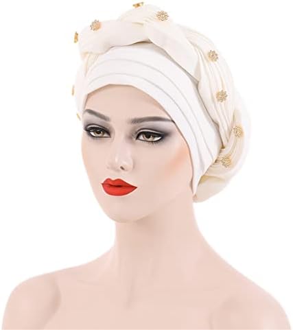 PDGJG Дамски Хет-Тюрбан, Модни хет-Хиджаб, ръчно изработени Дамски шапки с плитки, Дамски шапки, Чепчики за коса (Цвят:
