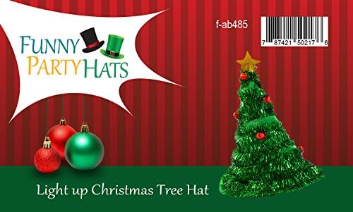 Забавни шапки за партита, Коледни шапки - Шапки на тема празник - Шапки на Дядо Коледа - Шапка с коледна елха (коледната