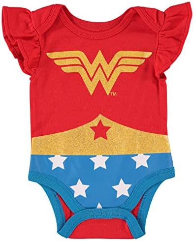 Боди Wonder Woman За малки момичета, 3 опаковки - Дрехи За Новородени момичета (0-3 м)