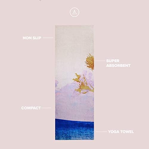 Areté | Уникална кърпа за подложка за йога + Подходяща кърпа за лице | брой 1 Нескользящее | Впитывающее пот + Луксозна