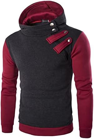 Пуловер с висока воротом, Hoody за Мъже, Модни Hoody в стил хип-Хоп в Наклонена Мълния, Есенно-Зимния Спортен Пуловер