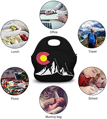 Чанта за Обяд с принтом на Скалистите Планини в Колорадо, Чанта-Тоут, Чанта-Хладилник, Кутия За Предварителна Хранене