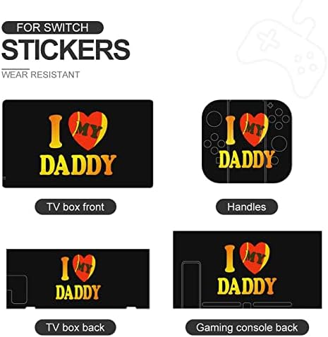 Стикер I Love My Daddy Switch, с Красив Дизайн Цялостна Защита на кожата за Nintendo Превключвател за Switch