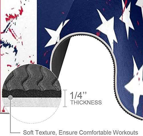 Siebzeh Гръндж Американски флаг Ретро САЩ Премиум-Дебела подложка за Йога Екологичен Гумена подложка за здраве и фитнес