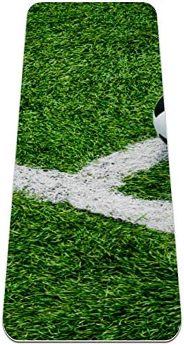 Siebzeh Soccer Футболна топка на линията на ъглов удар Премиум-Дебела подложка за йога Екологично Чист Каучук Нескользящий