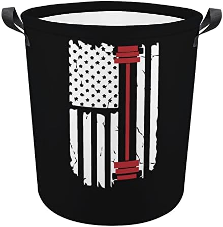 Фитнес Зала Вдигане на Тежести Американски Флаг на САЩ Голяма Кошница За Дрехи, Сгъваема Кошница За Дрехи Здрава Кошница