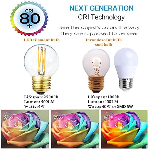 Led лампи с регулируема яркост G16.5, Led крушки E26 Edison, 4 W, равни 40 W електрическата крушка, 400lmDaylight White