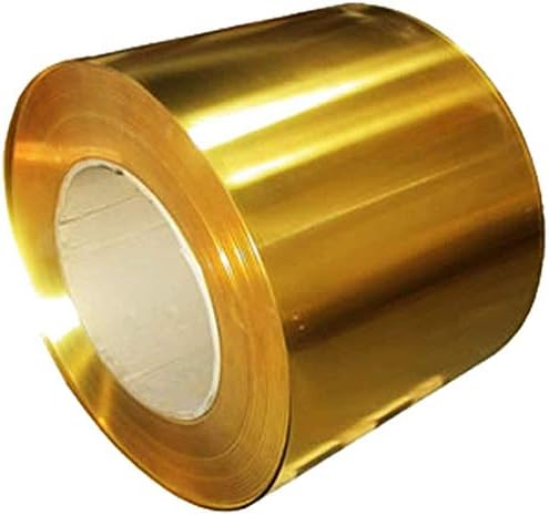 Тонколистовая метална плоча YUESFZ H62 от месинг Меден лист за обработка на метали, Дебелина: 0.3 mm Дължина: 2 м, Ширина: Латунная плоча 20 мм