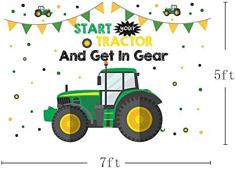 MEHOFOTO Трактор Фон за парти по случай рождения Ден на Подпори Момче С 1 м, честит Рожден Ден Блато Трактор и приводи