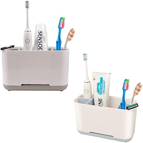 Държач за четка за зъби с отвор за оттичане, За съхранение на Електрическа четка за зъби/паста/Четка за грим/Razor/Гребени
