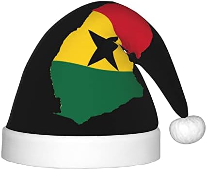 CXXYJYJ Флаг Карта на Гана Шапка на Дядо Коледа Детски Коледни Шапки Плюшен Коледна Шапка На Коледа, Нова Година на Празнични