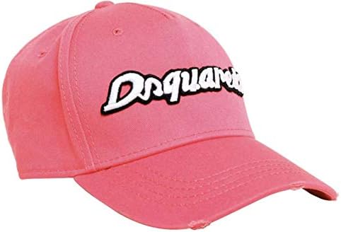 Бейзболна шапка с нашивкой с логото на DSQUARED2 Розова и Бяла Шапка, розов