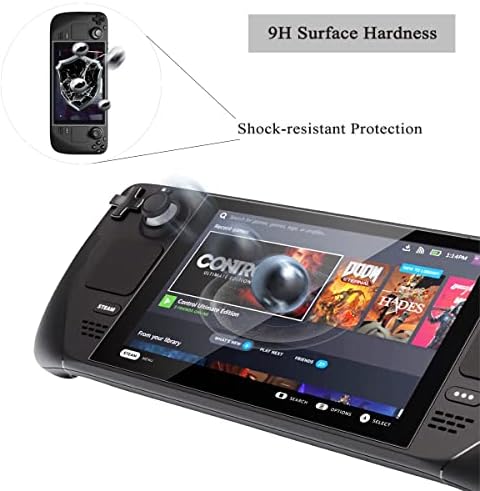 XINRUISEN 3 опаковки със Защитно фолио за парна палуби 7 инча, HD Прозрачен Защитен слой от закалено Стъкло за парна палубата 2022, Нова Версия, Защитно фолио за екрана, без м