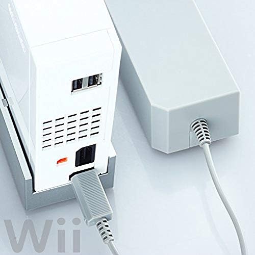 TPFOON Комплект аксесоари за Wii 3 в 1 - захранващ Адаптер ac Wii + Композитен аудио-видео кабел и жичен панел, сензор