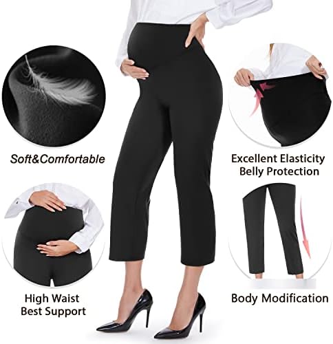 Hi Clasmix 7/8 Работни Панталони За бременни Удобни Свободни Стрейчевые Всекидневни Спортни Панталони За Йога Капри За Бременни