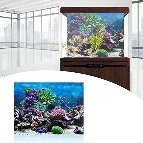 Плакат за аквариум с Рибки Подводен Морски Коралов Фон на Плакат Сгъсти PVC Лигав Фон За Аквариум С Рибки Статично Залепване